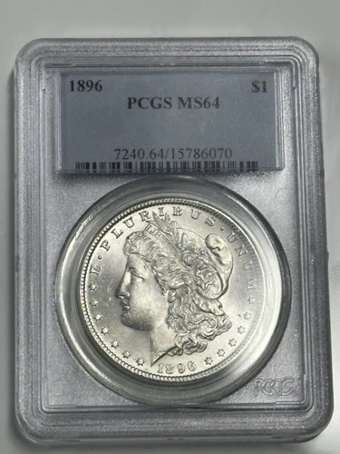1896 P Morgan Silver Dollar- PCGS MS64 Beautiful Luster