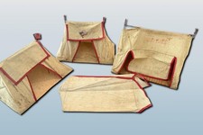 Barclay Antique 1930s Toy Soldier US Military Camp Tent Lot 4 Mess Hall, Medical