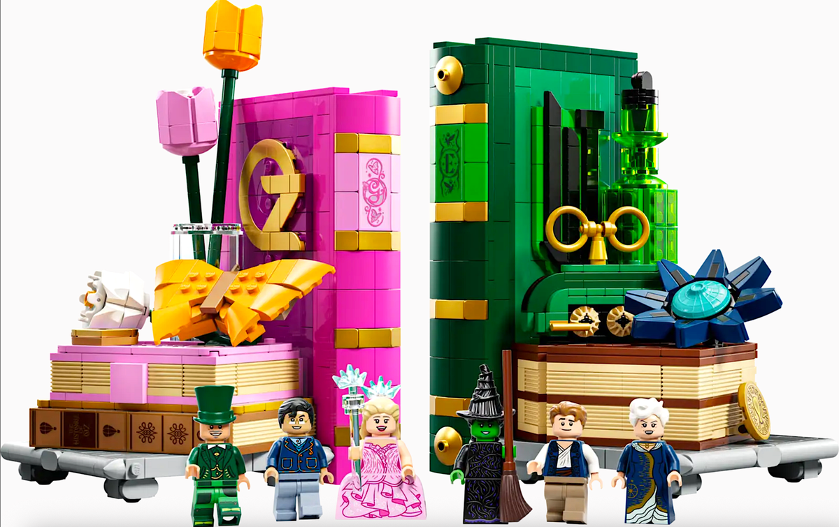 LEGO Wicked Glinda & Elphaba Bookends for Shelves Fantasy Gift