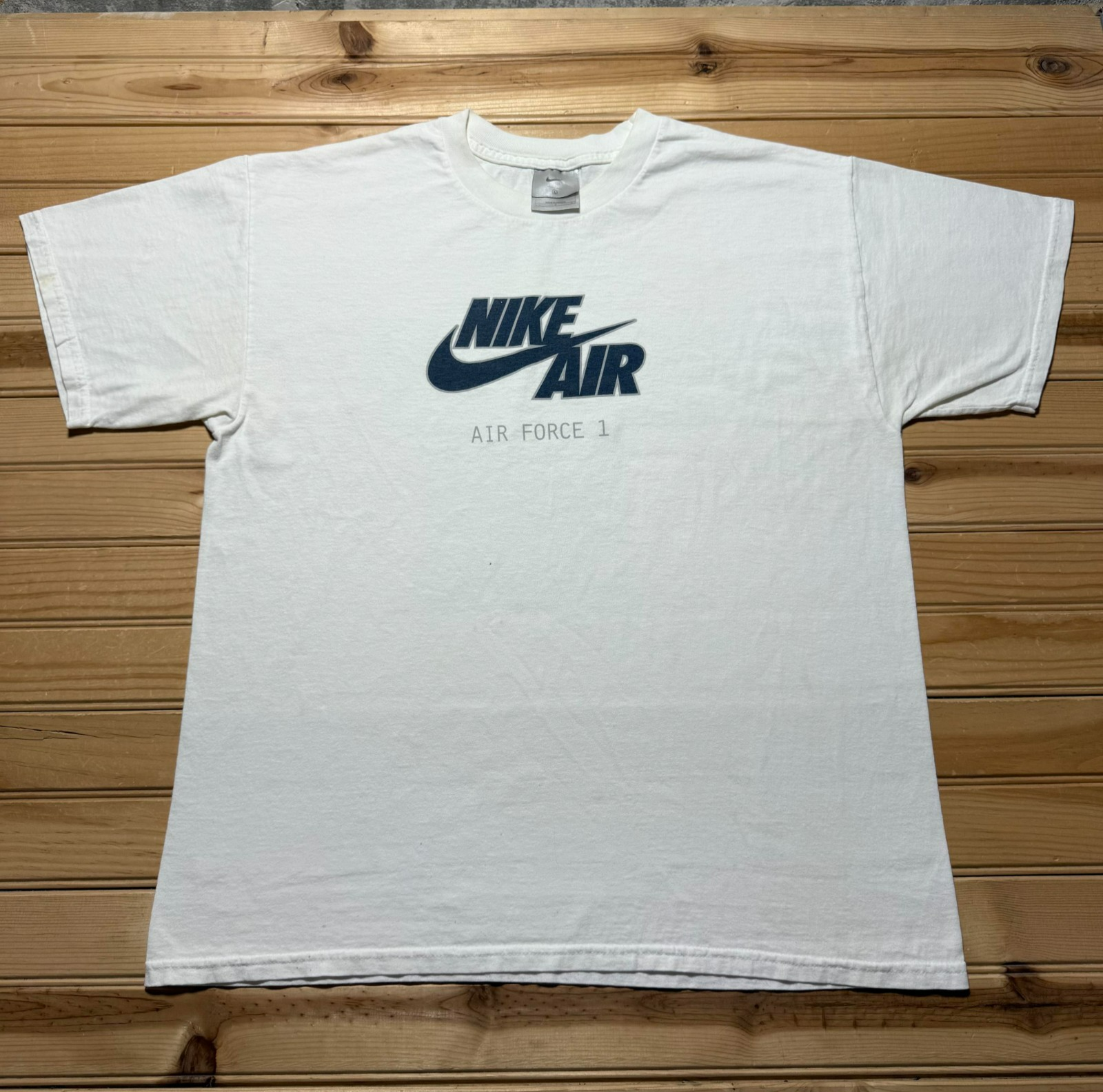 Vintage Y2K Nike Air Force 1 Center Swoosh Retro Classic Crewneck Shirt - Large