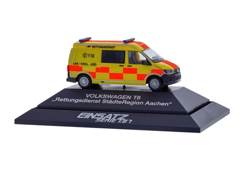 Rietze 53814 - 1/87 Volkswagen T6 Rettungsdienst Städte Region Aachen - Neu - Bild 1 von 1