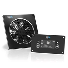 AITECAC 6″ Cabinet Cooling Fan USB Smart Temperature Control Cabinet Exhaust Fan