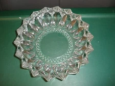 Vintage Clear KIG Glass Ashtray Approx 7.75" Indonesia Tobacciana EUC Heavy