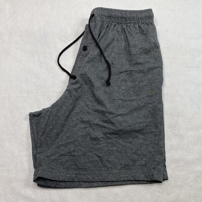 Unbranded Mens Lounge Shorts sz M Dark Gray Elastic Waist Gym Workout