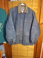 Vintage Big Smith Blanket Lined Denim Jacket Men's 46 Distressed 26x31 Chore 