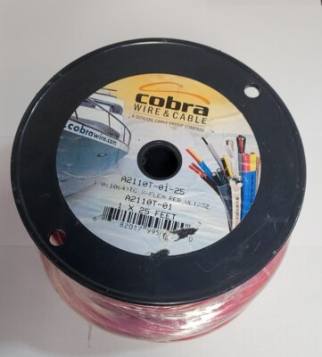 NEW!! Cobra Wire & Cable - Marine Battery Cable , Part No. A2110T-01, Color Red
