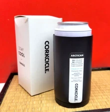 CORKCICLE ARCTICAN CAN COOLER INSULATOR 3101B STAINLESS STEEL NEW SHIPS FREE