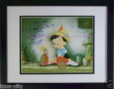 🟢 Signed Pinocchio Original voice ca 1940 Walt Disney Dickie Jones Hand signed
