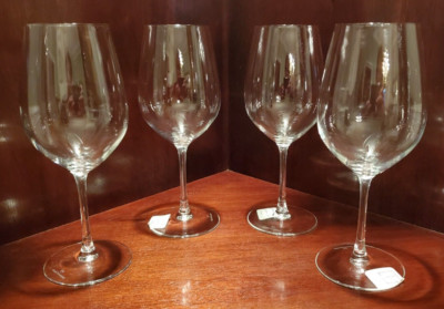 CHEF & SOMMEILER KRYSTA EXTRA STRONG CRYSTAL WINE GLASSES- SET OF (4) NEW