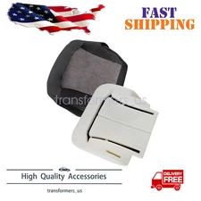 For 99-02 Chevy Silverado Driver Bottom Cloth Seat Cover & Cushion Pad Dark Gray