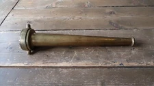Antique Brass Fire Hose Nozzle Actually Used in Service 12"