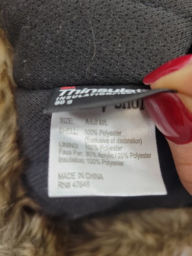 Realtree Hot Shot Womens Medium Large Furry Insulated Trapper Hat - Picture 9 of 9
