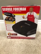 George Foreman Electric Grill 2-Serving Classic 36 inch in Black GR10B BRAND NEW