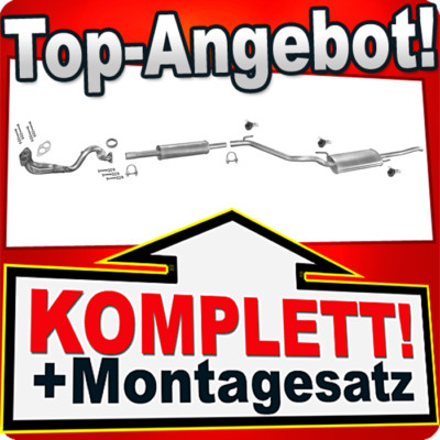 Auspuff für VW VENTO 1.6 75PS 10.1994-04.1998 +Rohr Vorne Auspuffanlage