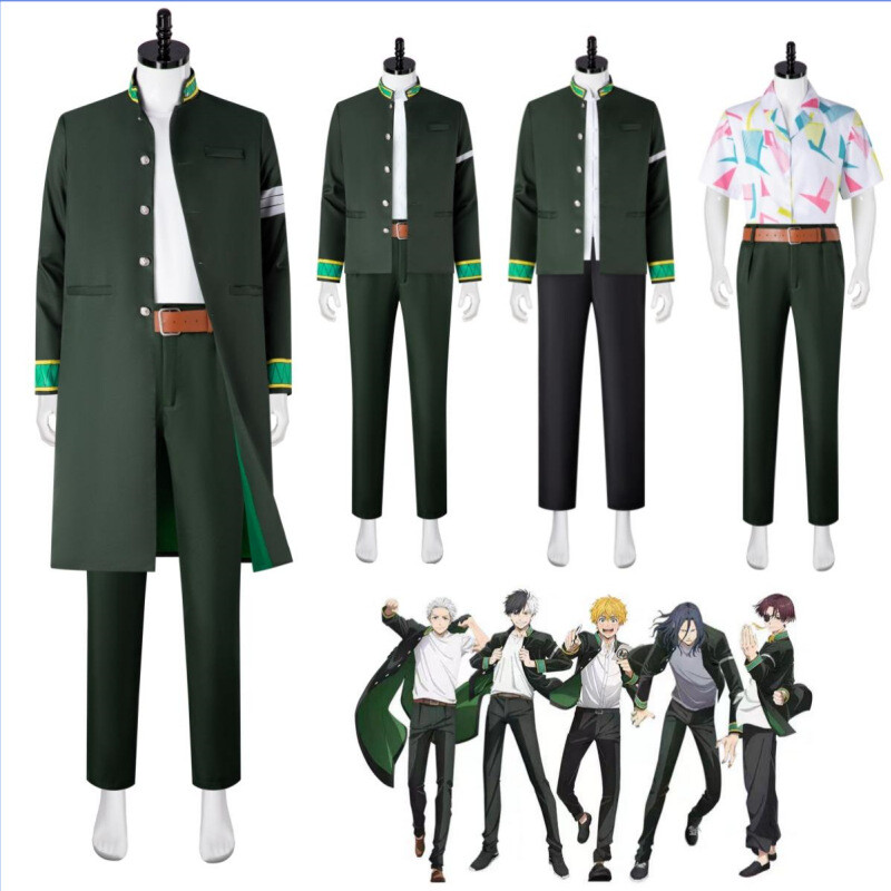 Rompevientos Anime Hayato Suo Disfraz Cosplay Chaqueta Verde Adulto Hombres Uniforme