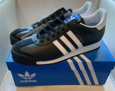 NEW Adidas Original Mens Samoa Sneakers Size 11 US Black White Stripe  Leather