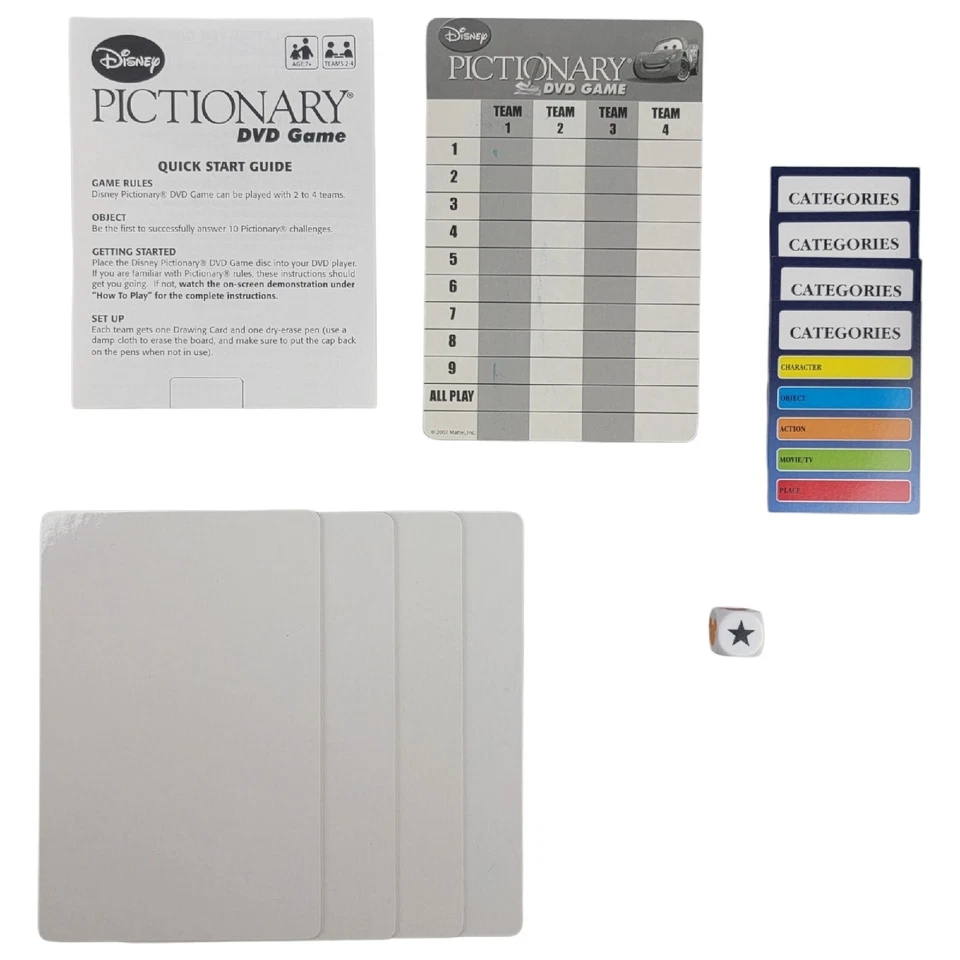 Disney Pictionary DVD Game Mattel 2007 Complete Board Game K8841 - Image 2 of 4