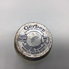 1 Vintage Gerber Glass Jar No Label Anchor Hocking Metal Top 1996