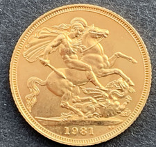 1981 Gold Sovereign coin