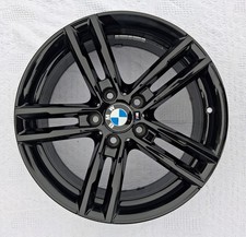 719M 18” Genuine BMW 1 2 Series Front Alloy Wheel Gloss Black 7.5J ET45 8074185