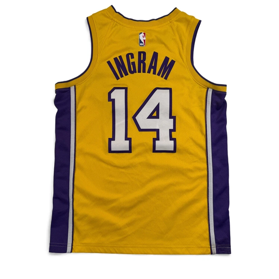Camiseta deportiva Nike Los Angeles Lakers Brandon Ingram para hombre 44 oro amarillo baloncesto Foto 2 de 4