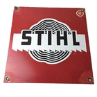 Vintage Stihl Chainsaw Sign - Store Display Advertising Gas Porcelain Sign