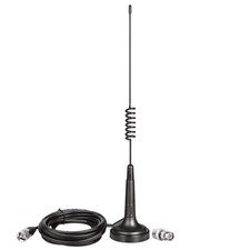 Antenna Radio CB 27MHz PL259 & BNC Maschio Base Magnetica Compatibile con Cobra M...