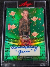 Priscilla Presley 2025 Leaf Metal Happy Holidays Autograph Card # 5/5 !! Auto