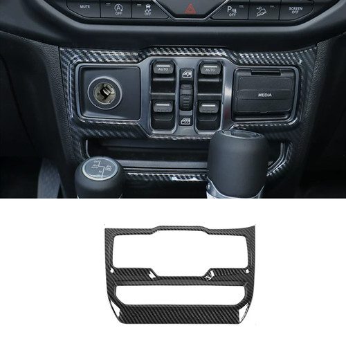 Dashboard Button Frame Trim For Jeep Wrangler 2018-2026 Carbon Fiber