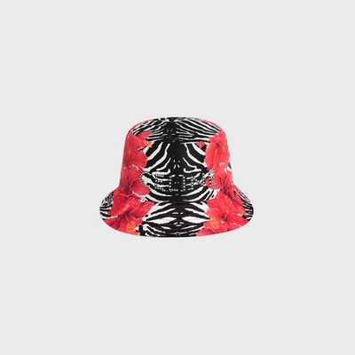 Celine Studs Zebra Nylon Bucket Hat(PLEASE REQUEST YOUR SIZE FOR PURCHASING)