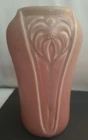 ROOKWOOD POTTERY VASE ANTIQUE 1926 MATTE MAUVE PINK GREEN 6 3/4” ANTIQUE # 2141
