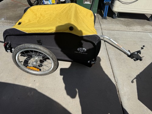 Burley Nomad Cargo Bike Trailer Bicycle Utility Trailer Folding Yellow Black