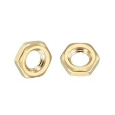 10pcs Hex Nuts - [M6-1] Brass Hardware Nuts, Yellow