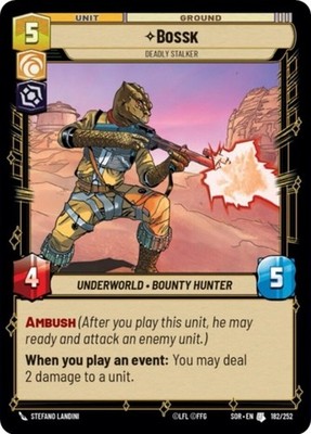 x3 Bossk - Deadly Stalker - Foil U Star Wars Spark of Rebellion M/NM