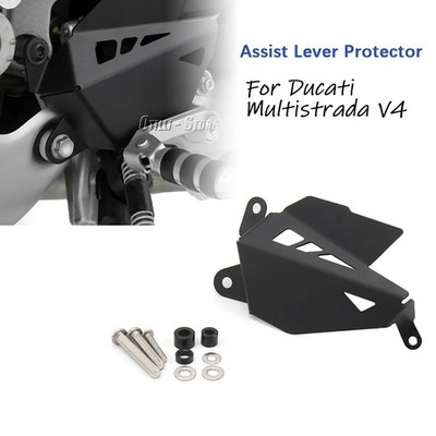 Quick Shifter Guard for Ducati Multistrada V4 | CNC Black Protective Cover Lever