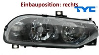 Tyc 20-5619-25-2 Hauptscheinwerfer Rechts Scheinwerfer Frontscheinwerfer