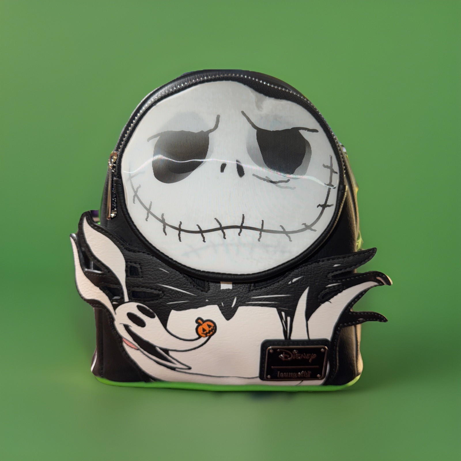 Mini mochila lenticular Jack Skellington Pesadilla antes de Navidad. ¡NUEVO CON ETIQUETAS!