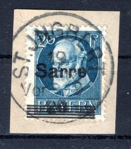 Saar 21PFHI ABART Gest. BPP (GA2537) Stamps, Germany