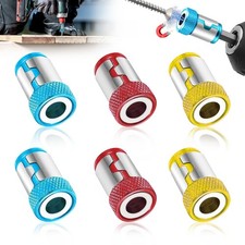 6 x Screwdriver Head Magnetic Ring Pivoting Bit Tip Screw Holder Magnetizer 1/4"