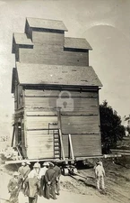 Stockham NE Nebraska Moving Elevator to Eldorado 1914 RPPC Photo Postcard COPY