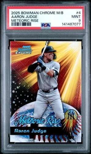2025 Bowman Chrome Mega Box Meteoric Rise #4 Aaron Judge PSA 9