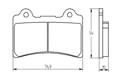 BREMSBELÄGE ACCOSSATO VORNE FÜR YAMAHA FZR 250 1987 > 1988 1 PAAR GOLD