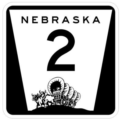 Nebraska State Route 2 Sticker Decal R7168 Highway Sign Road Sign