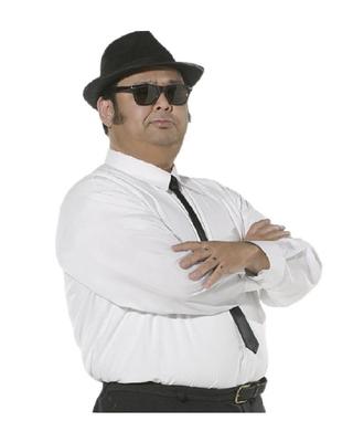 Cappello Modello Occhiali Blues Brothers Kit Accessori Carnevale