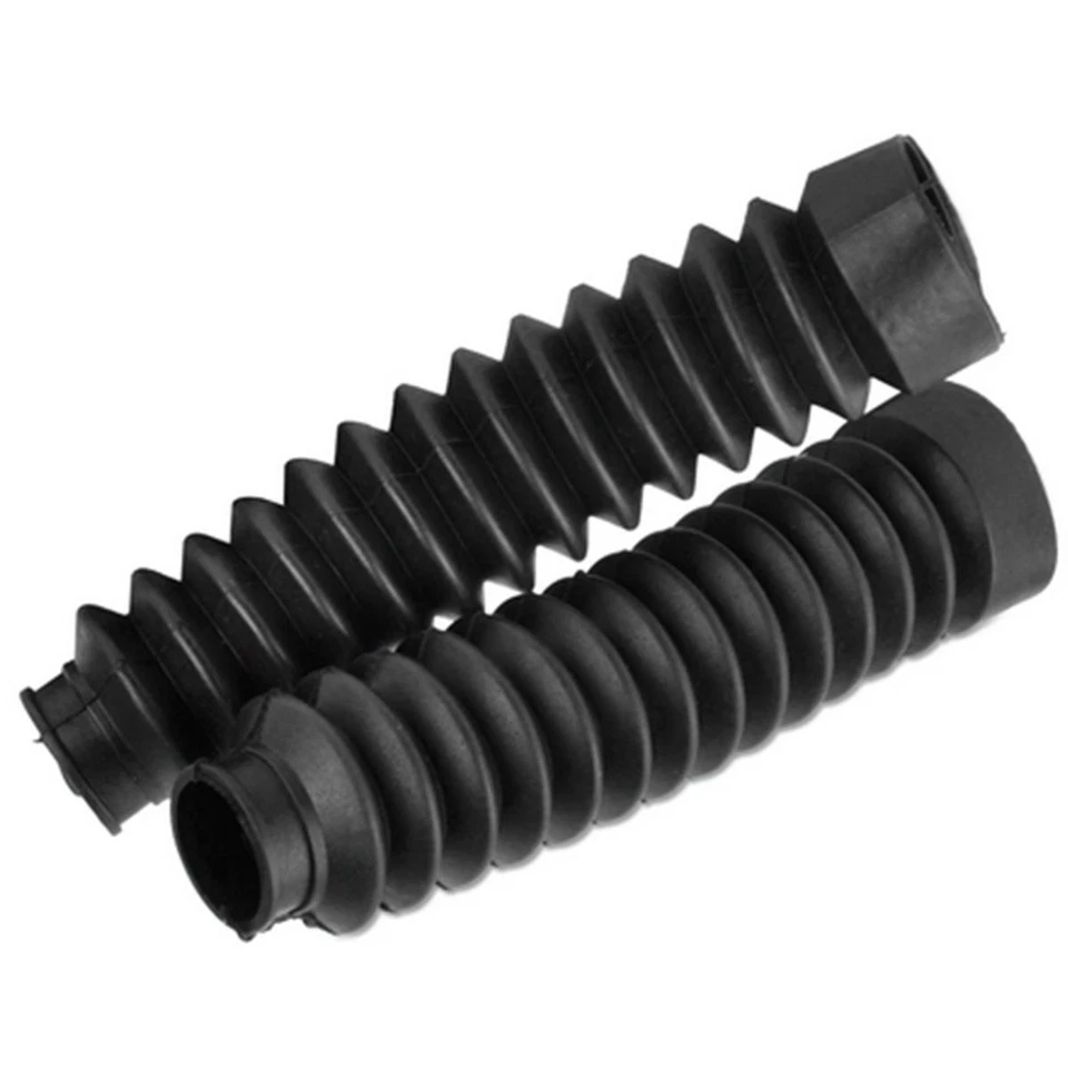 Cubierta antipolvo tubo horquilla delantera motocicleta 2 piezas goma universal amortiguador botas Foto 4 de 4