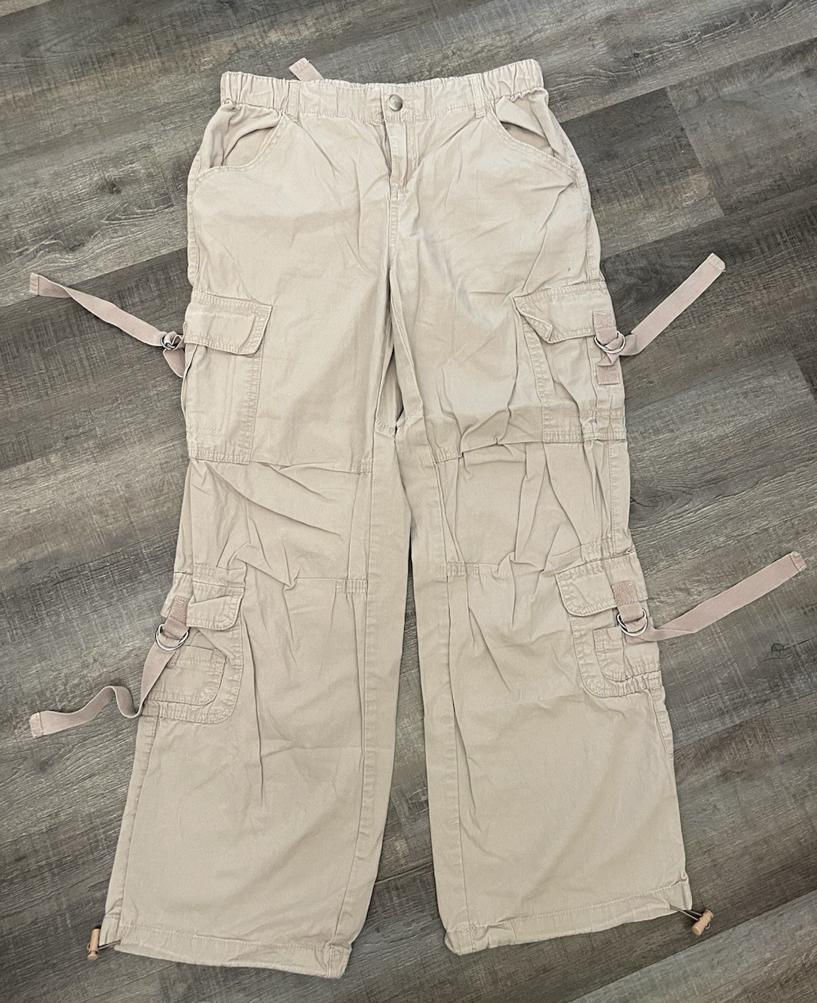 Aeropostale Juniors Parachute Cargo Pant Brown Tan Size Small