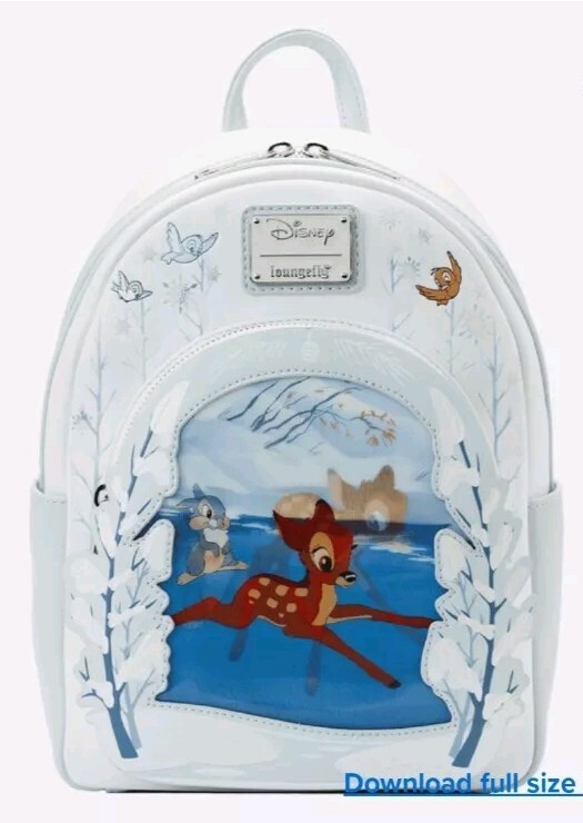【Lounge Fly】Bambi on Ice Lenticular Mini Backpack Disney Loungefly Bambi on Ice Lenticular Backpack Limited