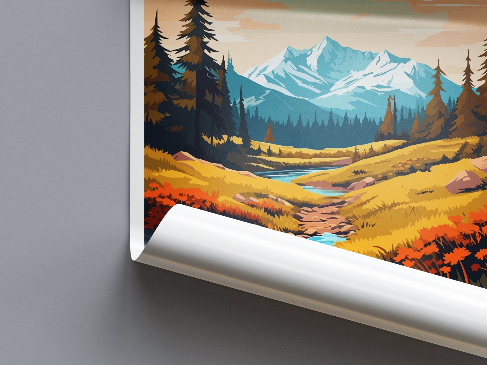 Mount Washington Travel Print Wall Art Mount Washington Wall Hanging Home Décor