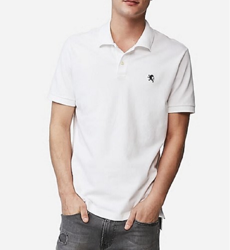 Lion Logo Stretch Pique Polo Shirt 
