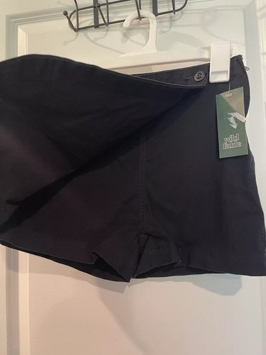 NWT Wild Fable Women's Skort Woven Wrap High-Rise Black - Picture 3 of 8